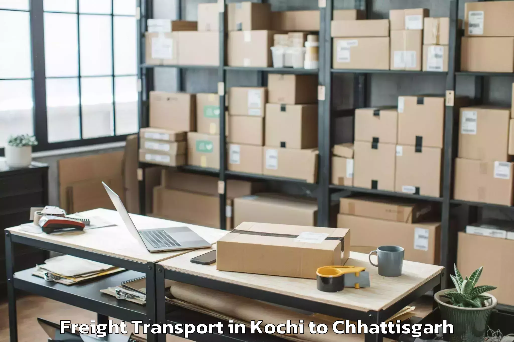 Affordable Kochi to Durgkondal Freight Transport